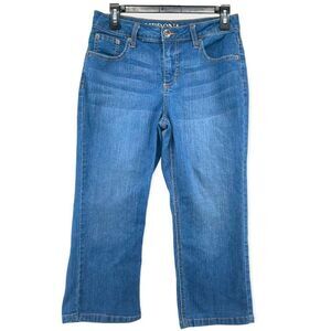 Merona Women’s Mid-Rise Medium Wash Cropped Denim Jeans Size 4 Regular